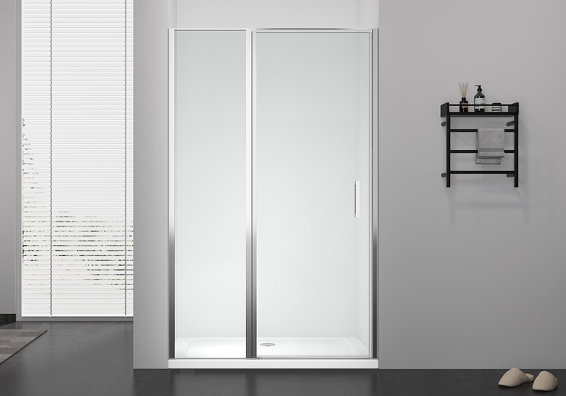 PV 1903F 6 mm glas recht zinklegering draaipunt plus douchewand