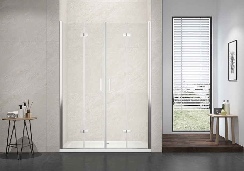 EX-213 6 mm glas recht chroomscharnier klassieke douchewand