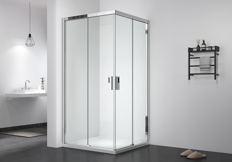 EX-807 8 mm glazen vierkante zachtsluitende douchewand